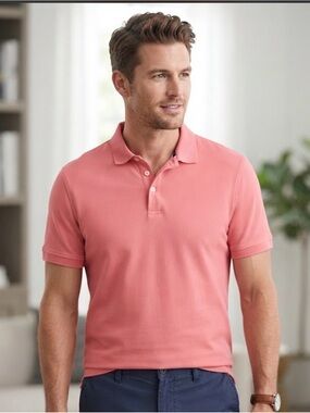 Club Room Coral Polo Shirt Size Large